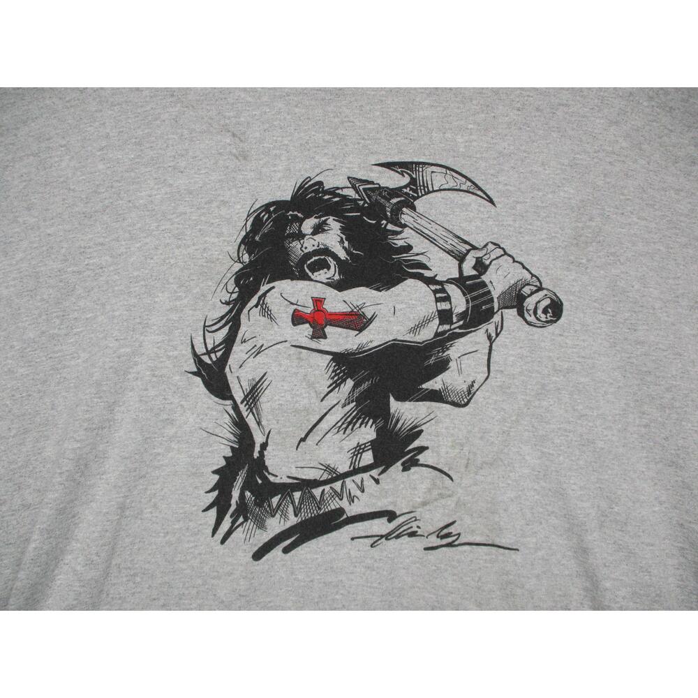 Gildan Heather Grey 90s Comic Book Graphic Chapel Character Mens Size 2XL